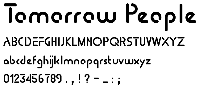Tomorrow People font